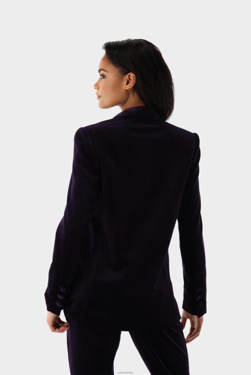 vrouwen Van Laack losvallende fluwelen blazer kleding XLN6N215