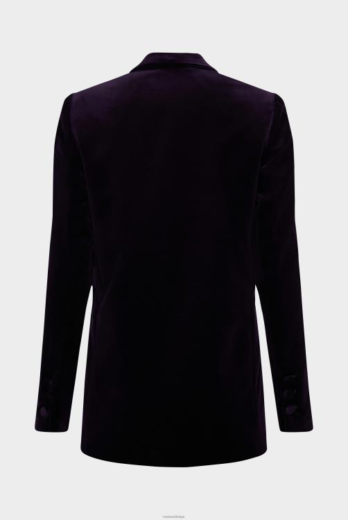 vrouwen Van Laack losvallende fluwelen blazer kleding XLN6N215