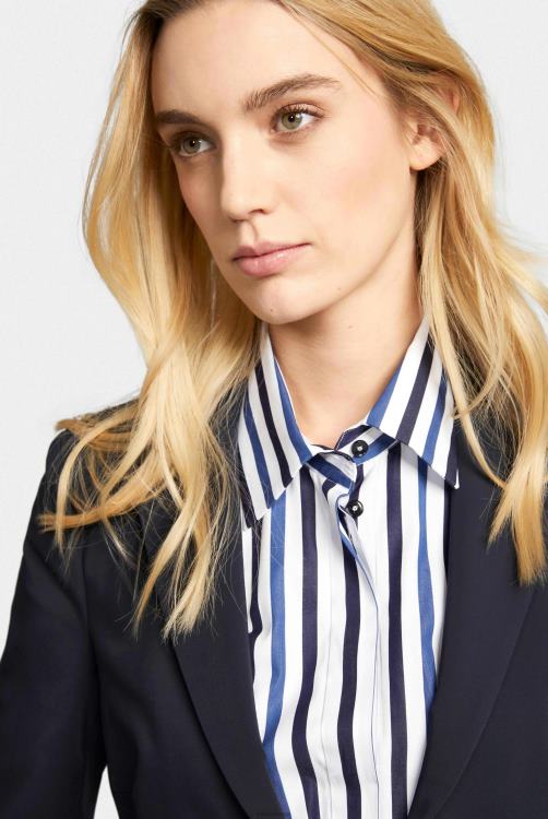 vrouwen Van Laack stretchblazer marineblauw kleding XLN6N216