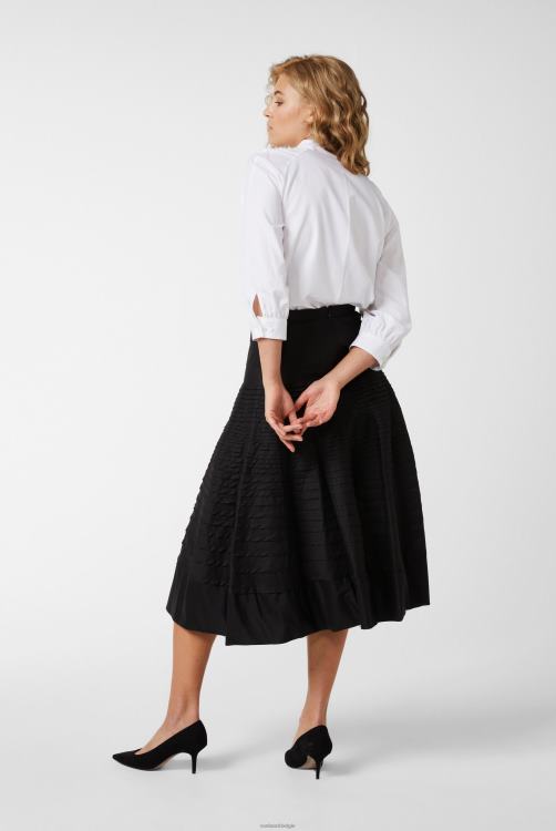 vrouwen Van Laack halflange zwarte rok kleding XLN6N163