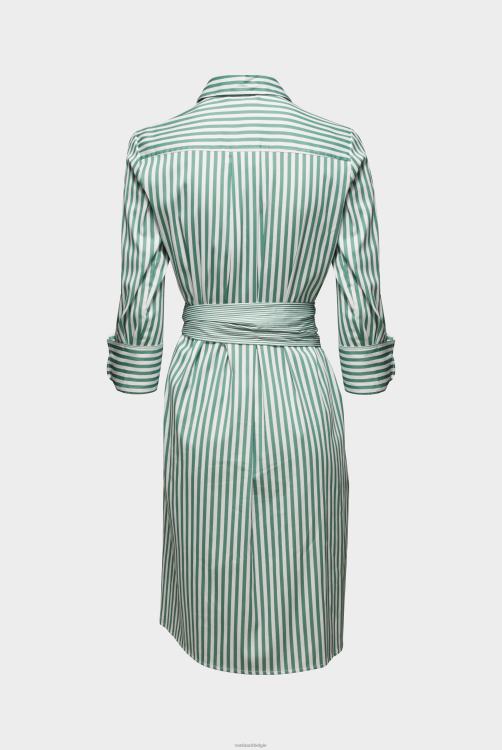 vrouwen Van Laack knielange overhemdjurk met strikceintuur kleding XLN6N152