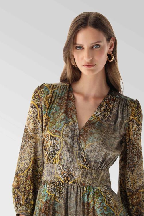 vrouwen Van Laack maxi gemaakt van viscose met een vintage print kleding XLN6N162