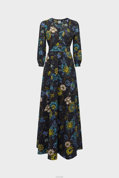 vrouwen Van Laack maxi-jurk met bloemenprint kleding XLN6N160