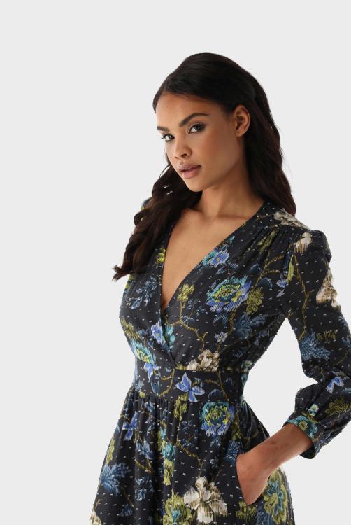 vrouwen Van Laack maxi-jurk met bloemenprint kleding XLN6N160