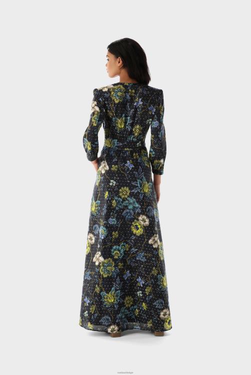 vrouwen Van Laack maxi-jurk met bloemenprint kleding XLN6N160