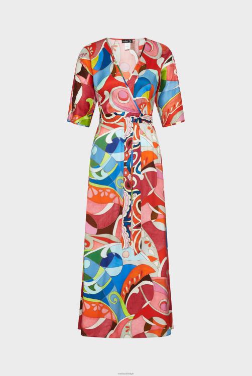 vrouwen Van Laack maxi-jurk met geometrische print kleding XLN6N161