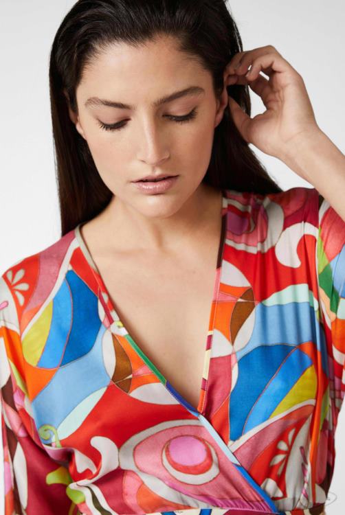 vrouwen Van Laack maxi-jurk met geometrische print kleding XLN6N161