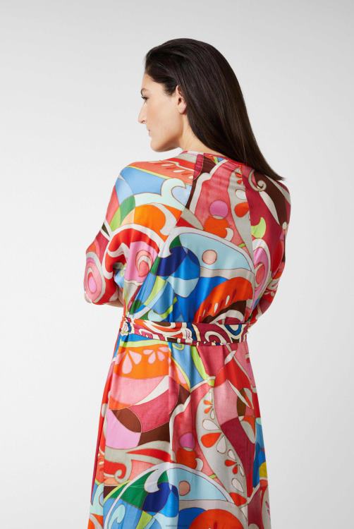 vrouwen Van Laack maxi-jurk met geometrische print kleding XLN6N161