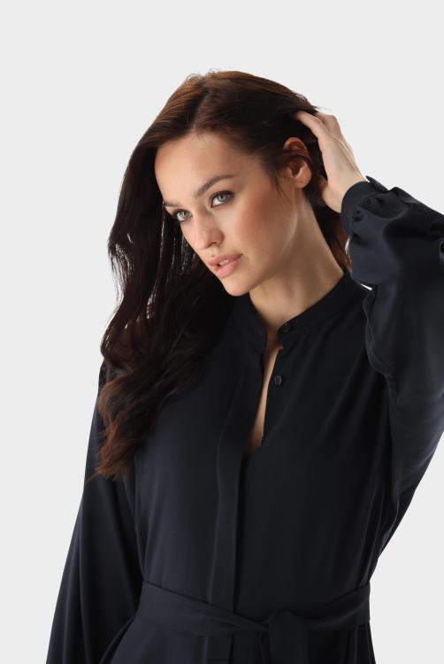 vrouwen Van Laack midi-jurk gemaakt van twill kleding XLN6N164