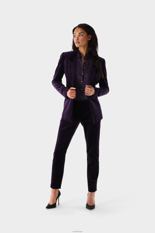 vrouwen Van Laack fluwelen broek met rechte pijp kleding XLN6N288