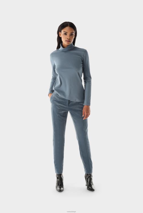 vrouwen Van Laack fluwelen broek met rechte pijp kleding XLN6N289