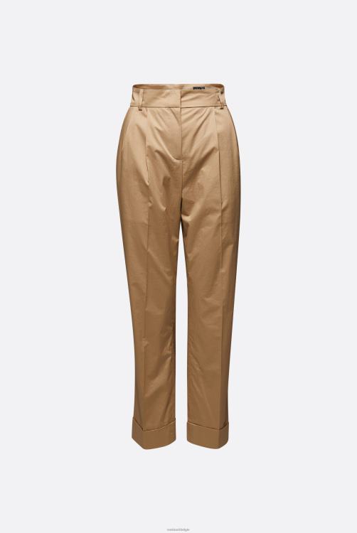 vrouwen Van Laack geplooide broek met rechte pijp kleding XLN6N257