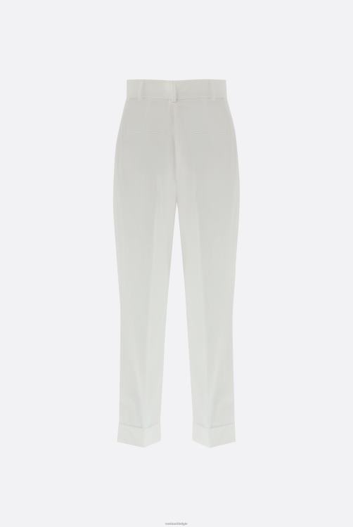 vrouwen Van Laack geplooide broek met rechte pijp kleding XLN6N270