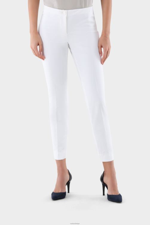 vrouwen Van Laack haila-nos - middelhoge broek met rechte pijpen, slim-fit achterzakken, elastische taille, effen katoenen polyamide stretchmix kleding XLN6N261