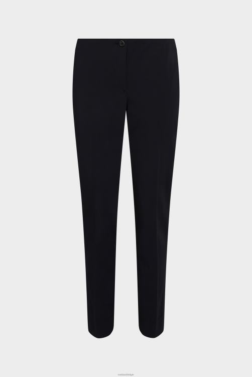 vrouwen Van Laack haila-nos - middelhoge broek met rechte pijpen, slim-fit achterzakken, elastische taille, effen katoenen polyamide stretchmix kleding XLN6N274