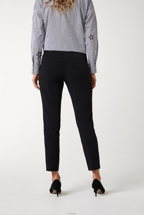 vrouwen Van Laack haila-nos - middelhoge broek met rechte pijpen, slim-fit achterzakken, elastische taille, effen katoenen polyamide stretchmix kleding XLN6N274