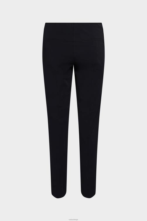 vrouwen Van Laack haila-nos - middelhoge broek met rechte pijpen, slim-fit achterzakken, elastische taille, effen katoenen polyamide stretchmix kleding XLN6N274