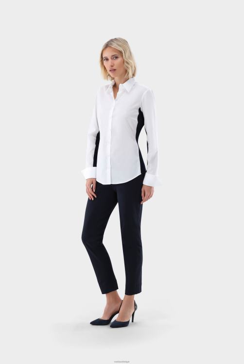 vrouwen Van Laack haila-nos - middelhoge broek met rechte pijpen, slim-fit achterzakken, elastische taille, effen katoenen polyamide stretchmix kleding XLN6N275