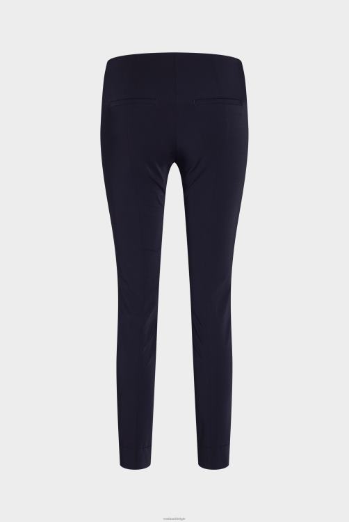 vrouwen Van Laack haila-nos - middelhoge broek met rechte pijpen, slim-fit achterzakken, elastische taille, effen katoenen polyamide stretchmix kleding XLN6N275