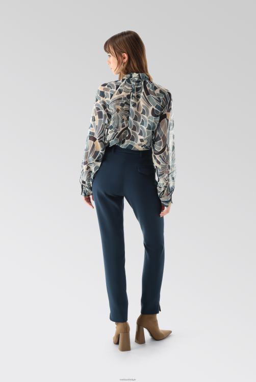 vrouwen Van Laack halfhoge broek met rechte pijpen, slim fit kleding XLN6N279