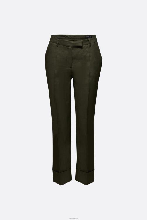 vrouwen Van Laack linnen broek met kant kleding XLN6N264