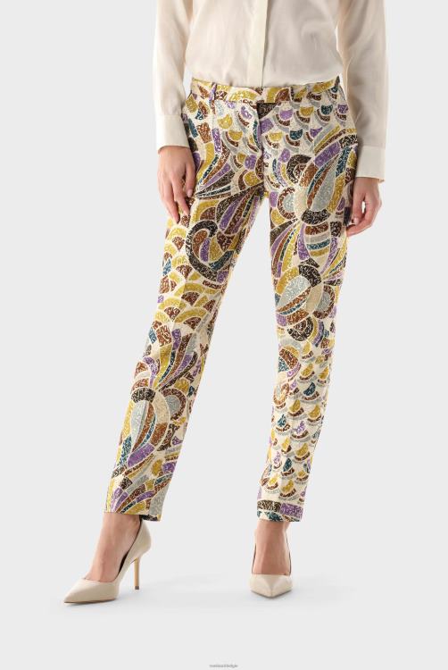 vrouwen Van Laack slim-fit broek met print kleding XLN6N282