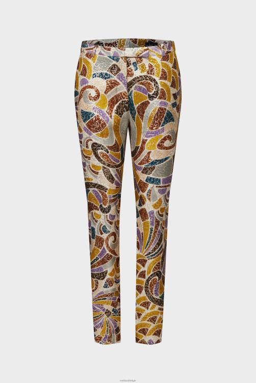 vrouwen Van Laack slim-fit broek met print kleding XLN6N282