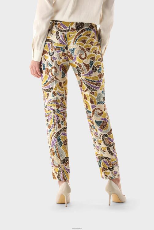 vrouwen Van Laack slim-fit broek met print kleding XLN6N282