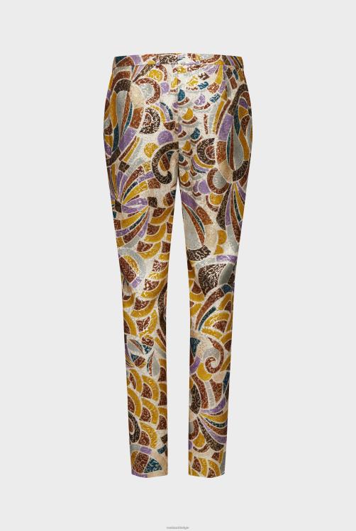 vrouwen Van Laack slim-fit broek met print kleding XLN6N282