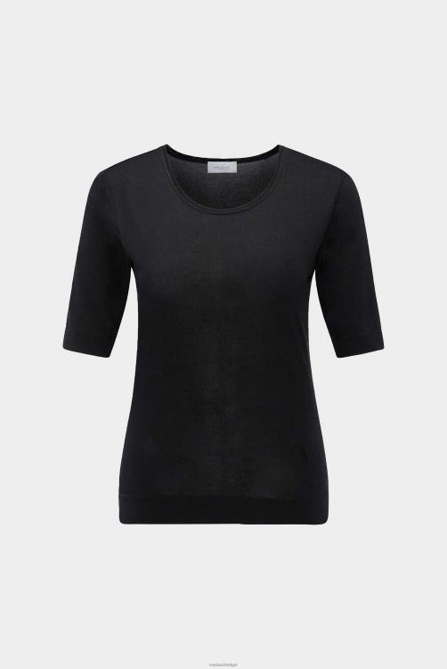 vrouwen Van Laack Carol - T-shirt met ronde hals van zijde/katoen kleding XLN6N243