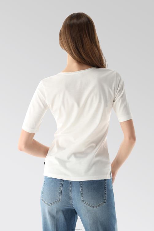 vrouwen Van Laack dames katoenen modern fit t-shirt wit kleding XLN6N217