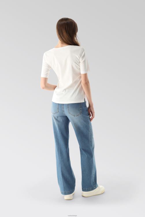 vrouwen Van Laack dames katoenen modern fit t-shirt wit kleding XLN6N217