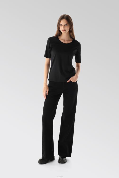 vrouwen Van Laack dames katoenen modern fit t-shirt zwart kleding XLN6N240