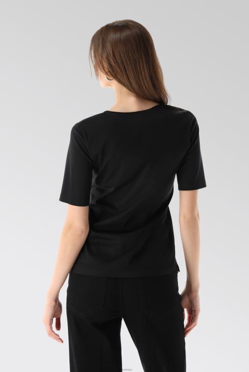 vrouwen Van Laack dames katoenen modern fit t-shirt zwart kleding XLN6N240