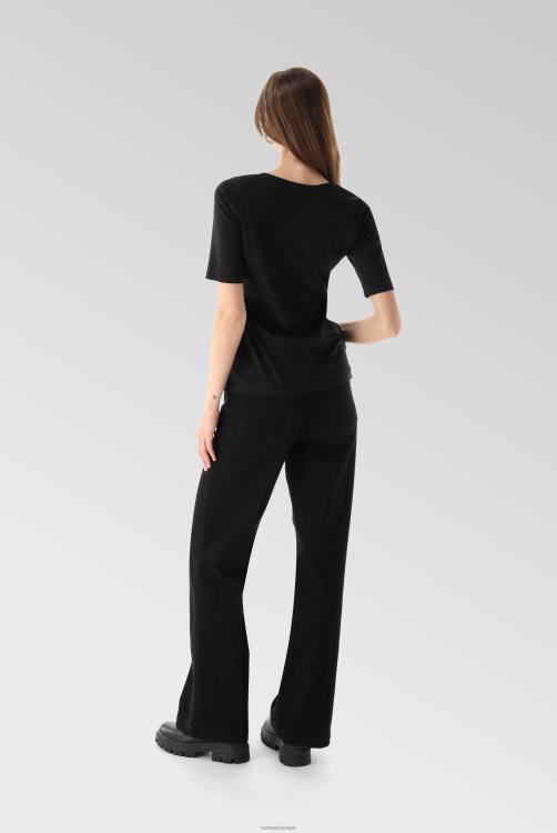 vrouwen Van Laack dames katoenen modern fit t-shirt zwart kleding XLN6N240