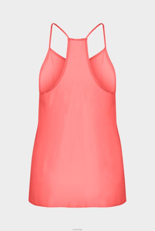 vrouwen Van Laack effen viscose top koraal kleding XLN6N252