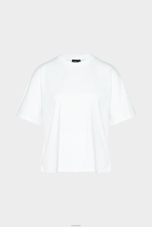vrouwen Van Laack mola - boxy t-shirt met halve mouwen, recht gesneden langvezelige katoenen jersey kleding XLN6N218