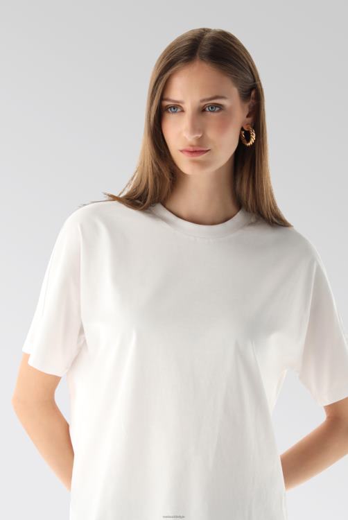 vrouwen Van Laack mola - boxy t-shirt met halve mouwen, recht gesneden langvezelige katoenen jersey kleding XLN6N218