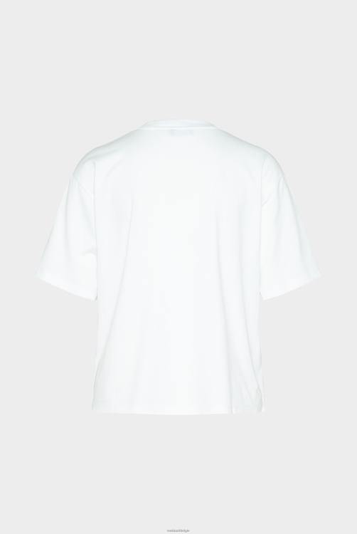 vrouwen Van Laack mola - boxy t-shirt met halve mouwen, recht gesneden langvezelige katoenen jersey kleding XLN6N218