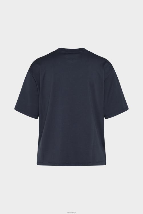 vrouwen Van Laack mola - boxy t-shirt met halve mouwen, recht gesneden langvezelige katoenen jersey kleding XLN6N236