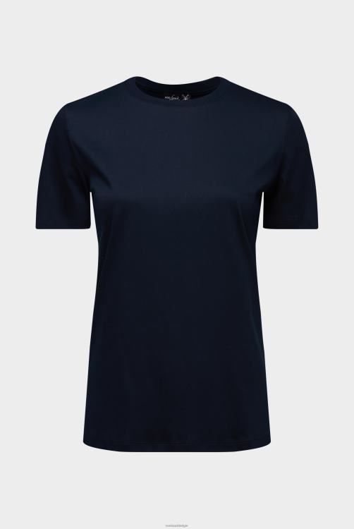 vrouwen Van Laack moleen-f - T-shirt van Zwitserse katoenen jersey met ronde hals kleding XLN6N239