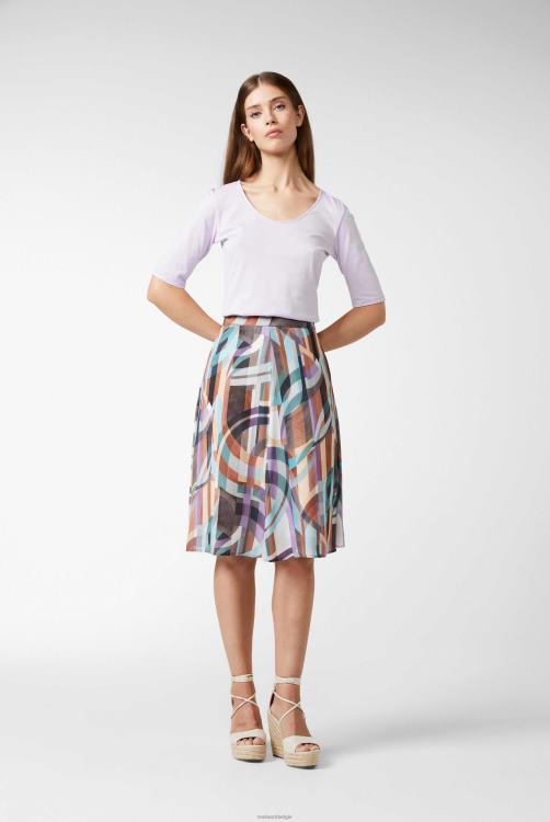 vrouwen Van Laack urban jersey wijde hals t-shirt lila kleding XLN6N254