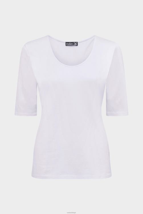 vrouwen Van Laack urban jersey wijde hals t-shirt lila kleding XLN6N254