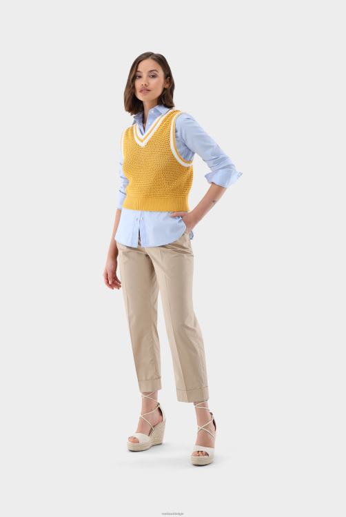 vrouwen Van Laack cropped slipover van katoen kleding XLN6N180