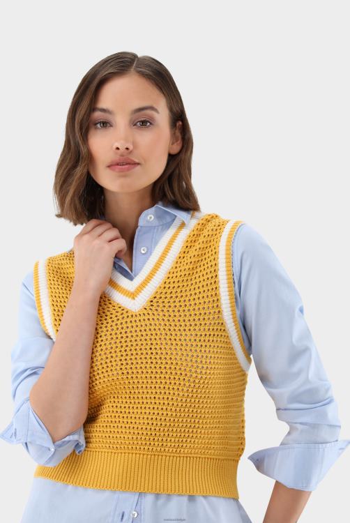 vrouwen Van Laack cropped slipover van katoen kleding XLN6N180