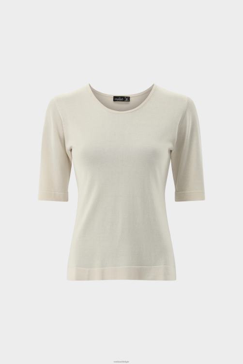 vrouwen Van Laack gebreid T-shirt van zijdemix kleding XLN6N183