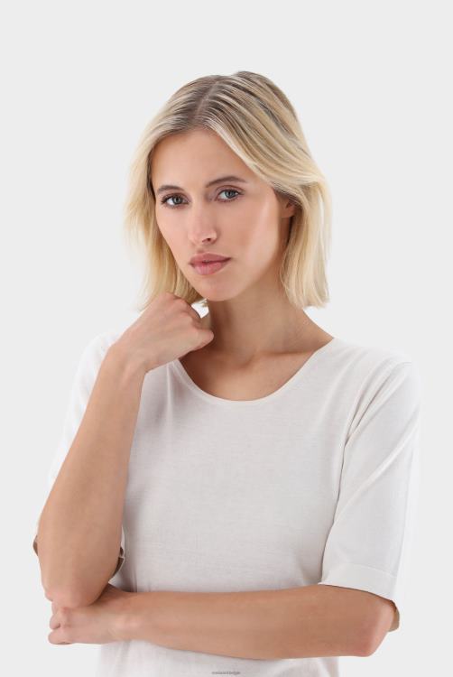 vrouwen Van Laack gebreid T-shirt van zijdemix kleding XLN6N183