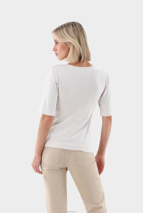 vrouwen Van Laack gebreid T-shirt van zijdemix kleding XLN6N183