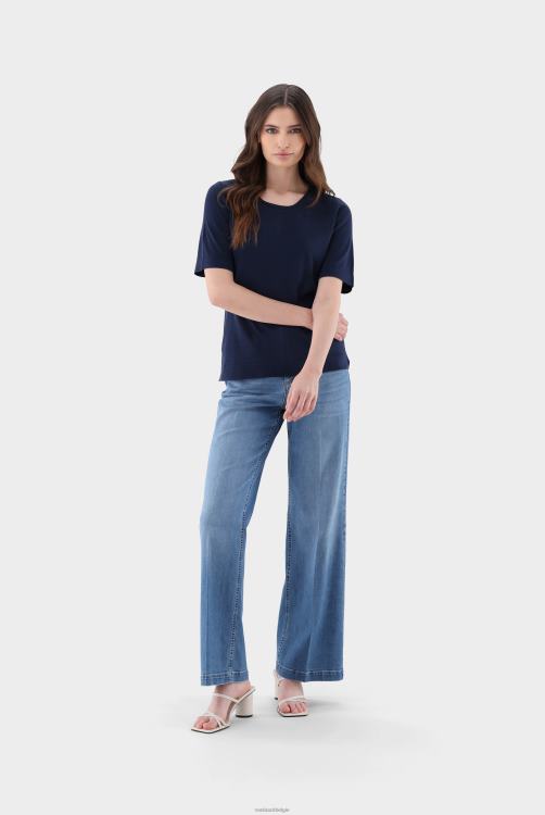 vrouwen Van Laack gebreid T-shirt van zijdemix kleding XLN6N193