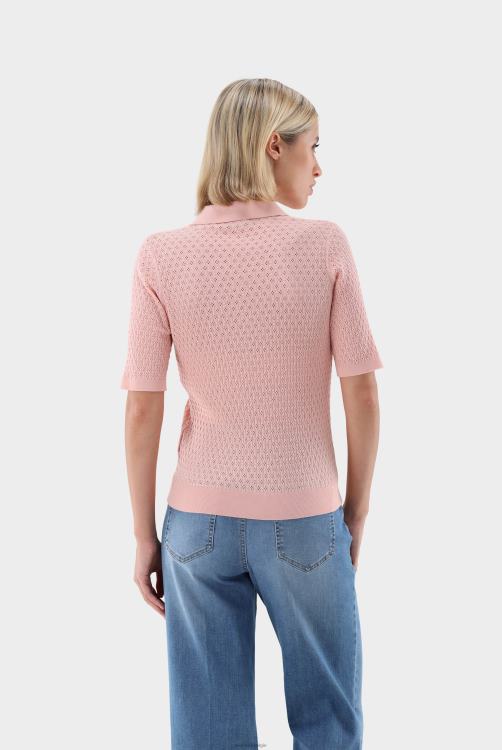 vrouwen Van Laack getailleerde polo met ritssluiting en gemaakt van luchtkatoen kleding XLN6N174